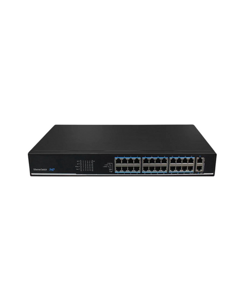 24 Port PoE Switch, 802.3at/af PoE+ 250W Unmanaged Switch with 2