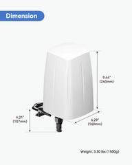 Outdoor LTE/Wi-Fi antenna and waterproof enclosure for RUT2-series routers (RUT241) (PR1IC860)