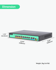 (POE-SW308G-4BT) 8 Ports Full Gigabit PoE++ Switch, Built-in 120W Power with 4 BT 90W Ports & 4 AT 30W Ports