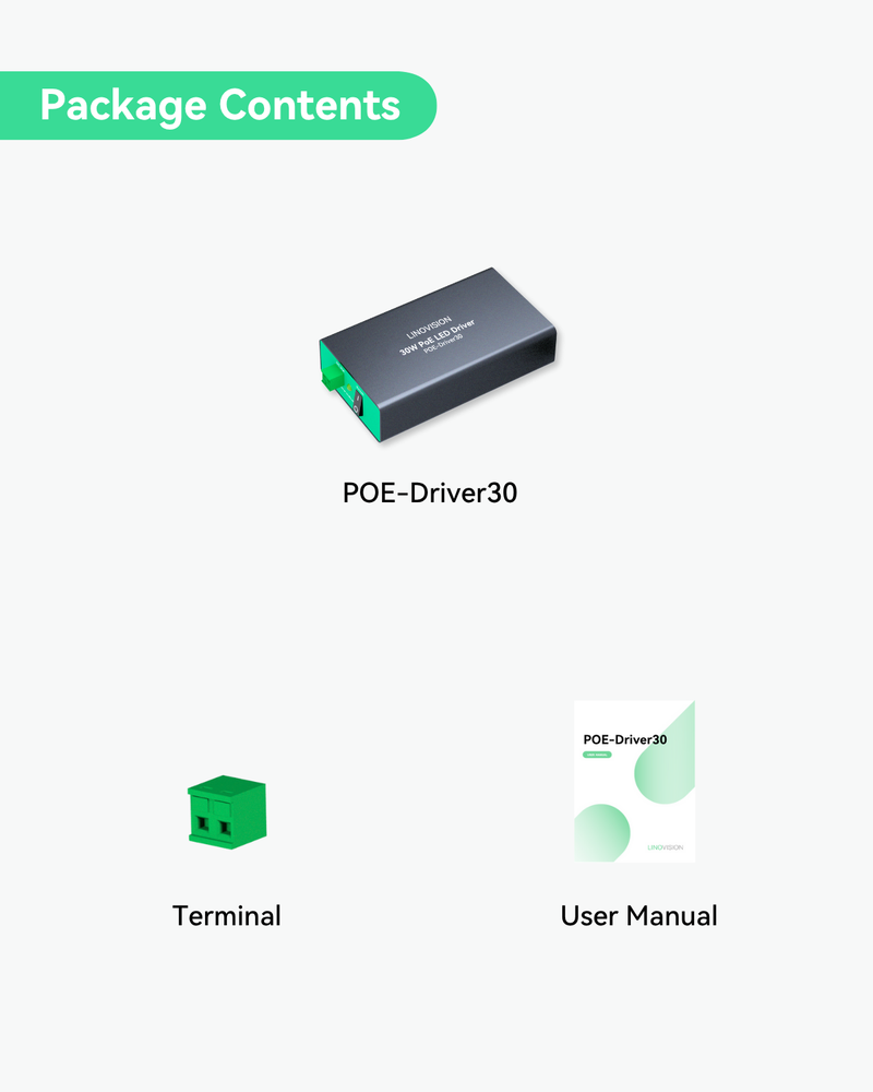 (POE-Driver30) 30W High-Efficiency PoE LED Driver for Professional Lighting