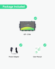 Industrial 4 Ports RS485 to Ethernet Gateway, support Modbus and Edge Computing