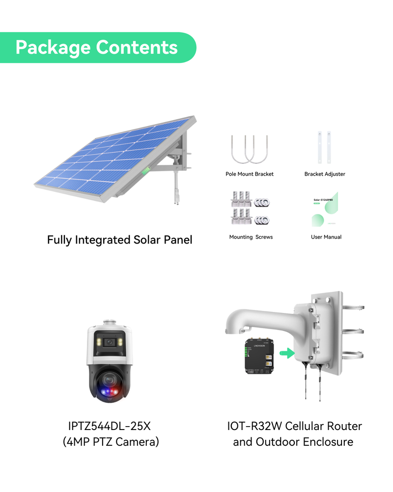 (GO SOLOX2 PTZ544D) Commercial Solar Power Camera KIT