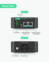 (POE-IN9001U) Gigabit 90W 802.3bt PoE Injector, Compatible with standard and Legacy non-Standard PD device