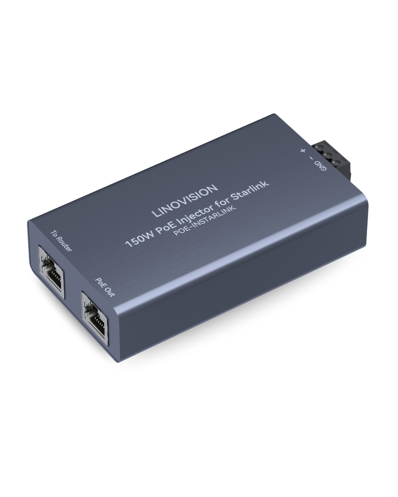 Full Gigabit 150W PoE Injector for Starlink
