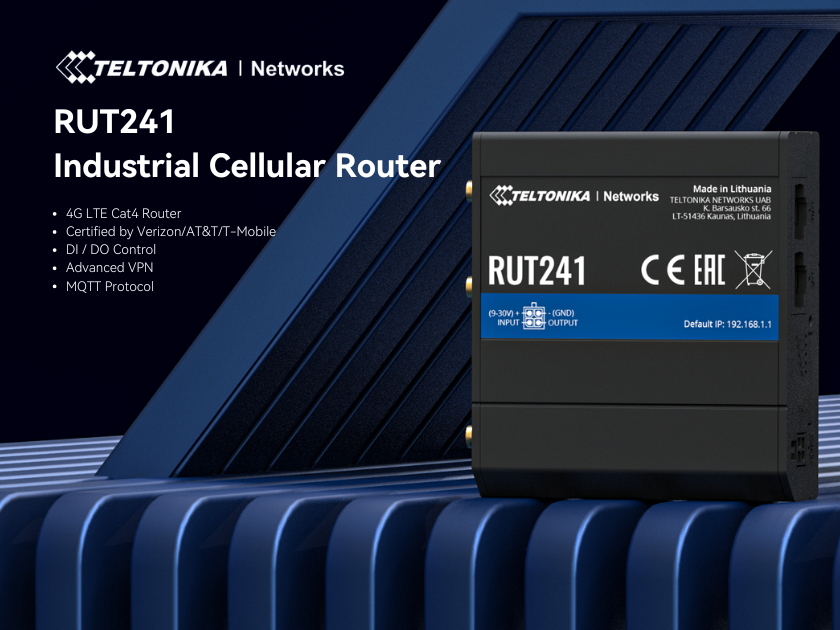 Teltonika Rut Router Teltonika RUT241 Industrial 4G LTE Cellular Wi-Fi Router | Hinovision ...