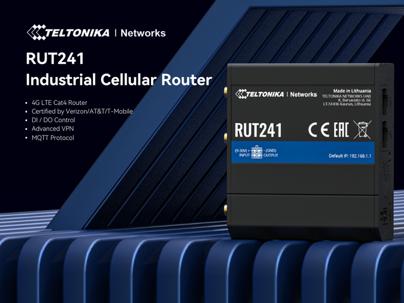 Teltonika Router Rut241 Teltonika RUT241 Industrial 4G LTE Cellular Wi-Fi Router | Hinovision ...