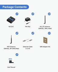 Teltonika RUT241 Industrial 4G LTE Cellular Wi-Fi Router