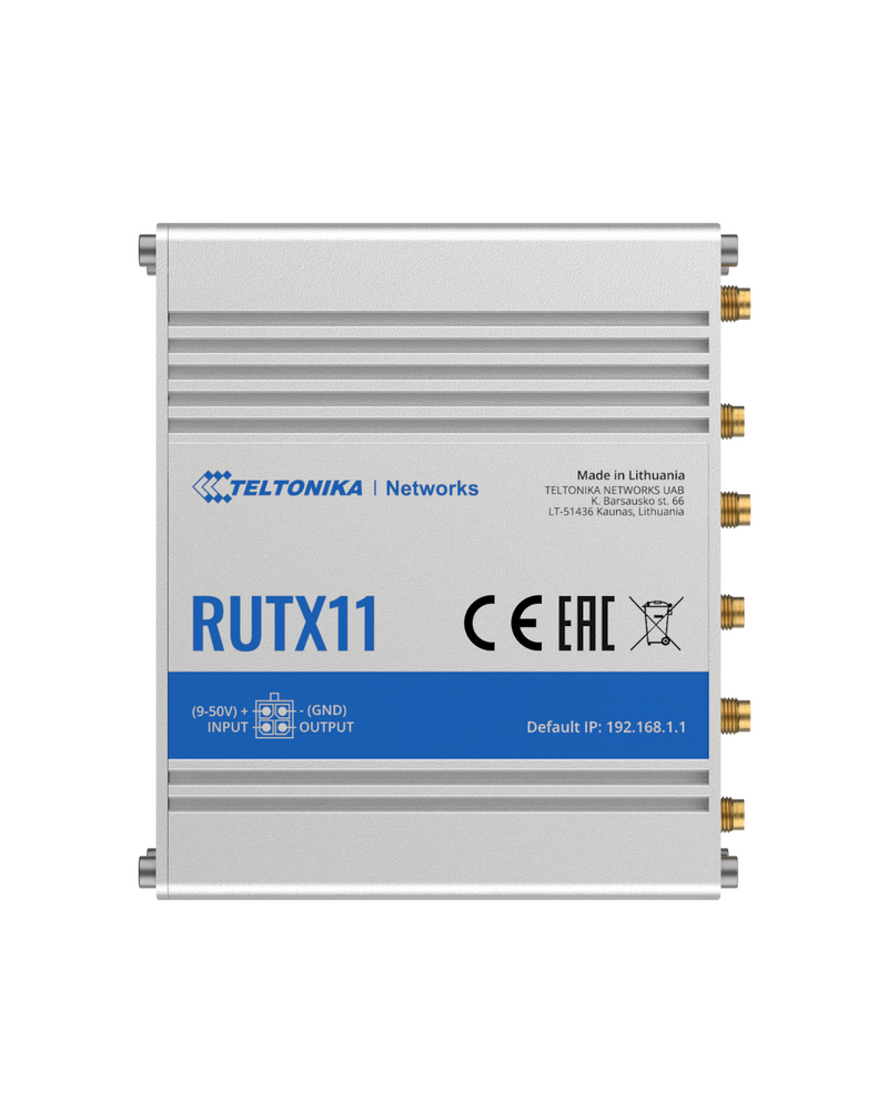 Teltonika RUTX11 Dual SIM 4G Cellular Router LTE Cat6