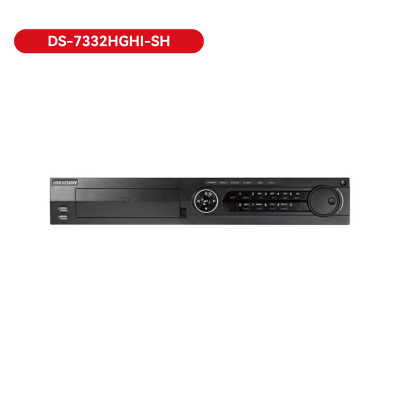Hikvision DS-7332HGHI-SH 40 Channel Tribrid DVR, No HDD, Up to 40-ch (32 Analog & HD-TVI video + 8 IP video)