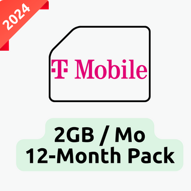 12-Month Pack of T-Mobile 2GB/Mo Data Plan