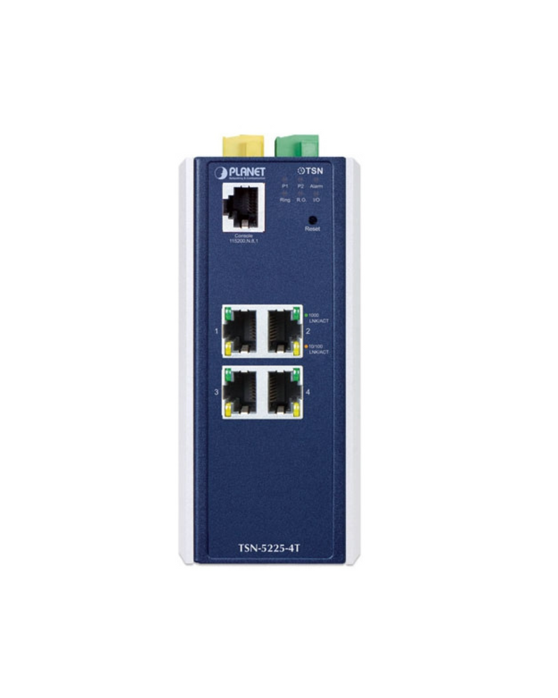 PLANET Industrial L2+ Managed 4-Port Timing Sensitive Network (TSN) Switch, support 802.1AS and PTP