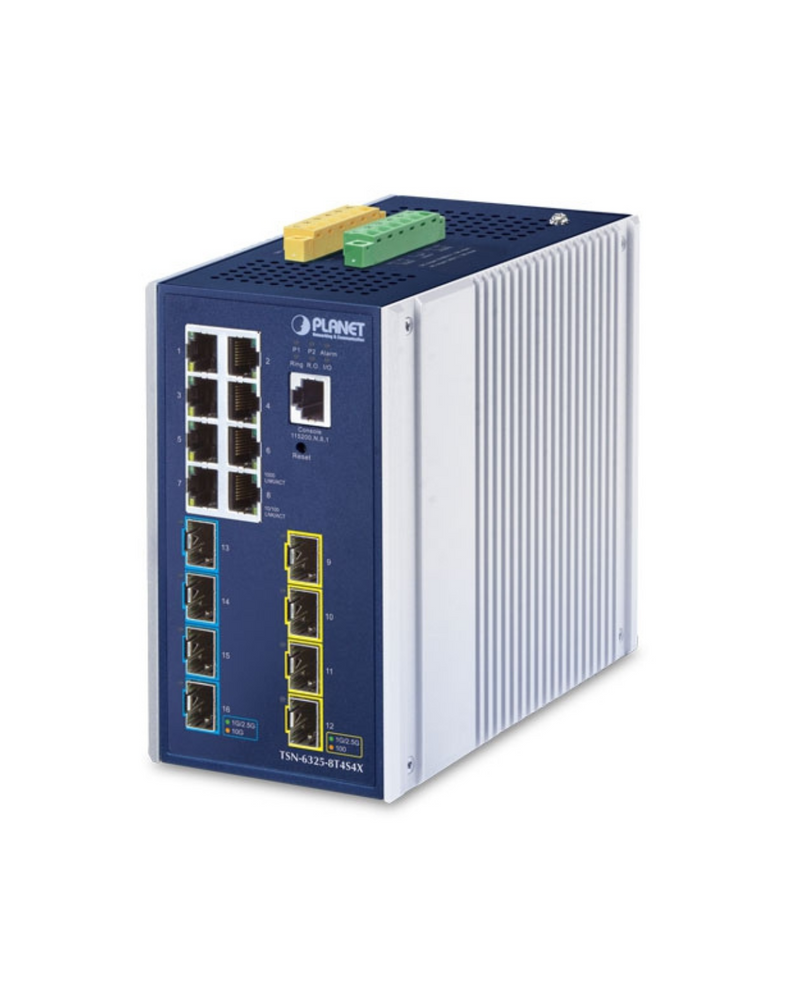 PLANET Industrial L3 Managed 8-Port Timing Sensitive Network (TSN) Switch, support 802.1AS, PTP