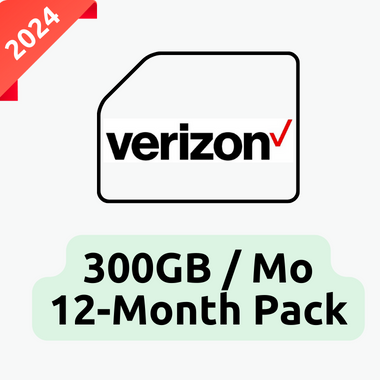 12-Month Pack of Verizon 300GB/Mo Data Plan with Public Static IP Address