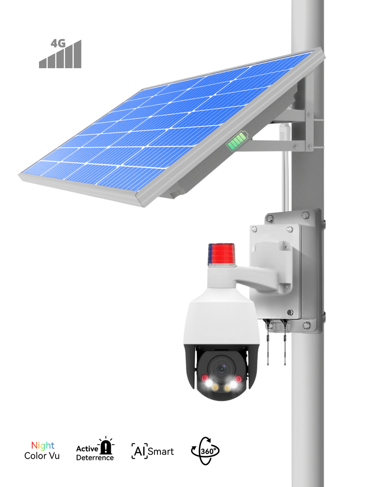 (GO SOLO PTZ675 NDAA) Commercial Solar Power Camera Kit