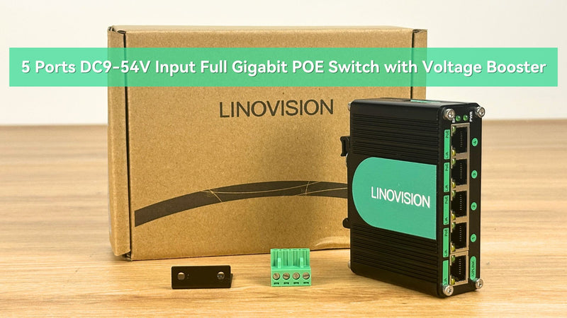 (POE-Switch0504GD) 5 Ports DC9-54V Input Full Gigabit POE Switch with Voltage Booster