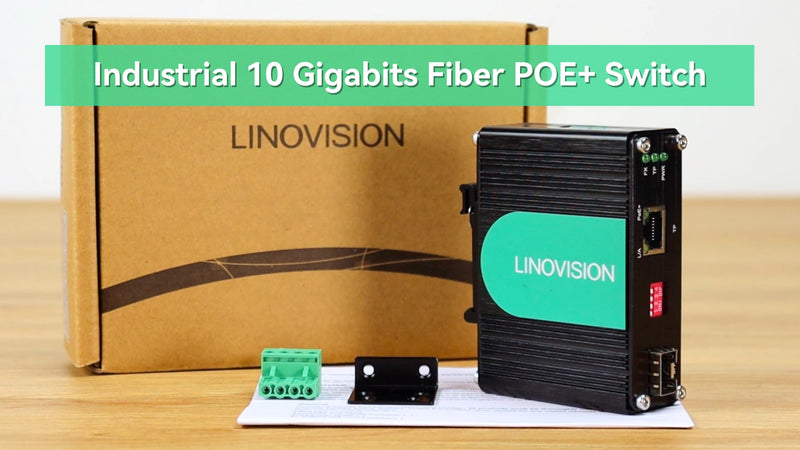 (POE-SW501GDF-10G) Industrial 10 Gigabits Fiber POE+ Switch, Convert 10GBASE-X SFP+ to 10G/2.5G/Gigabit Ethernet