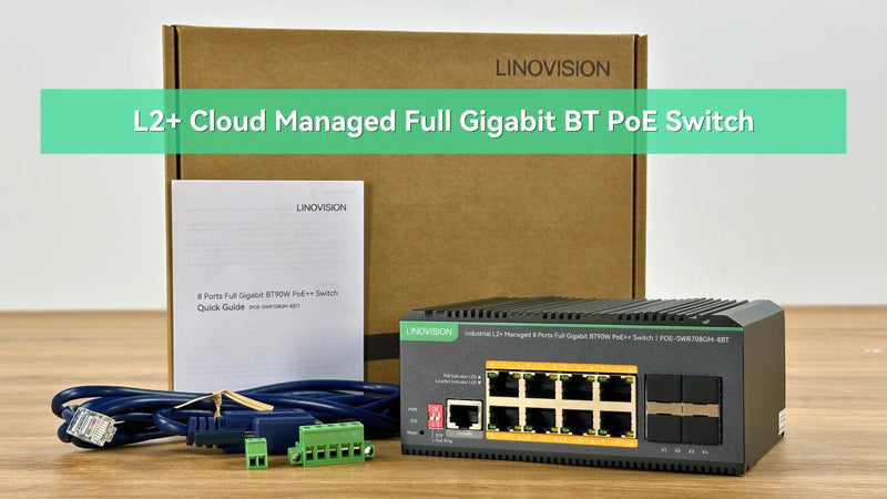 8 Ports L2+ Full Gigabit BT PoE++ Switch with Remotely Cloud Managemen ...