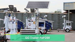 (GO Trailer F6P200) 20ft Adjustable Mounting Pod, Aluminum alloy mast, round telescopic, 200W solar panel