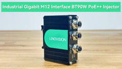 (POE-IN9001M12-Solar) Industrial Gigabit M12 Interface BT90W PoE++ Injector supports 9~57VDC Input