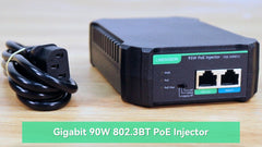 (POE-IN9001U) Gigabit 90W 802.3bt PoE Injector, Compatible with standard and Legacy non-Standard PD device