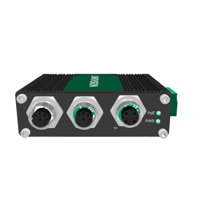 (POE-IN9001M12-Solar) Industrial Gigabit M12 Interface BT90W PoE++ Injector supports 9~57VDC Input