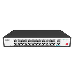 (POE-SW324) 24 Ports POE Switch with 2 Gigabit Uplink, Total POE Budget 300W