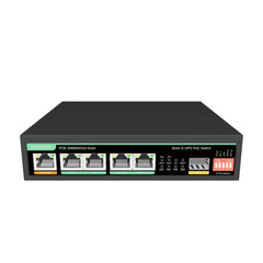 5 Ports UPS and Solar PoE Switch with built-in Solar Charge Controller