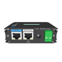 (POE-Splitter1224) Industrial Gigabit POE+ Splitter with DC12V/DC24V/POE 24V Output