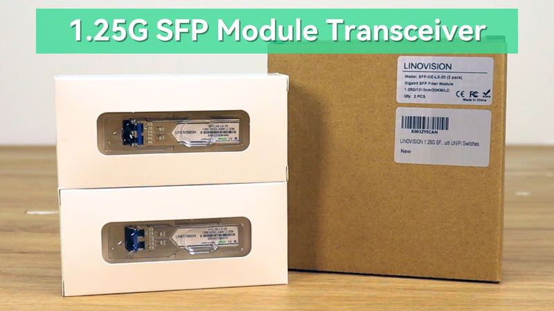 1.25G SFP Module Transceiver, 1000Base-LX,1310nm SMF,Dual LC Fiber (SFP-GE-LX-20(2 pack))