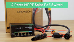 4 Ports MPPT Solar PoE Switch for Security Cameras and IoT Devices (POE-SW804G-Solar)