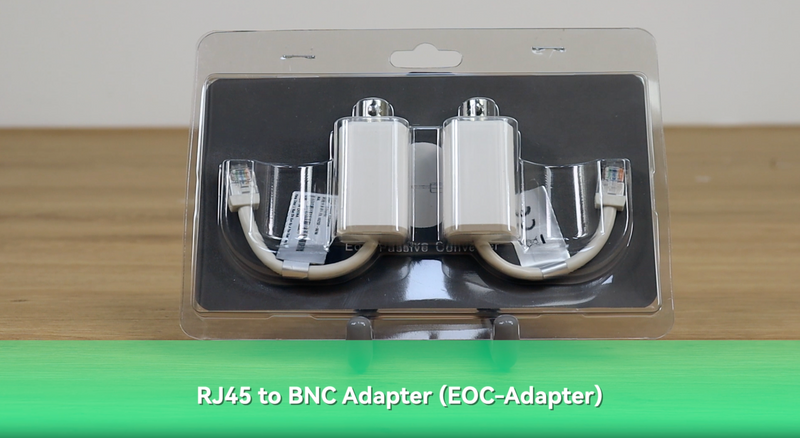 Adaptateur passif RJ45 vers BNC pour commutateur EOC Switch04 ou Dahua ePOE (LR1002) 1 paire