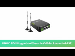 LINOVISION Routeur cellulaire robuste et polyvalent et DTU 4G avec RS232, routeur WiFi industriel 4G LTE avec double emplacement pour cartes SIM, prend en charge AT&T et T-Mobile