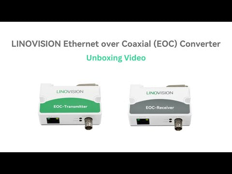 LINOVISION POE Over Coax EOC Converter Ethernet (IP) Over Coax, Max 3000ft Power and Data Transmission Over Regular RG59 Coaxial Cable (10 Pack)