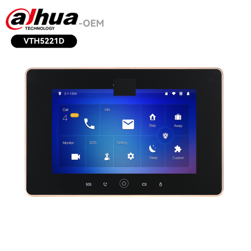 Duhua OEM VTH5221D 7'' Color Touch Screen Video Intercom Indoor Station