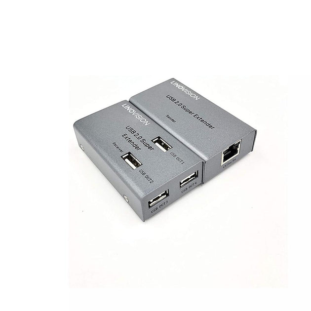 Type Mini Usb Extender Mini USB Extender Max 200ft Over Cat5e/6 Cable with 4 USB2.0 Output Ma ...