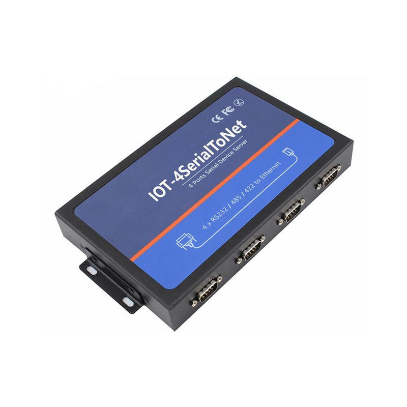 Industrial 4 Ports Serial RS232 RS485 RS422 to Ethernet Converter Support Modbus RTU to TCP Remotely Manage Any Serial Device Like POS Machines Incl - LINOVISION US Store