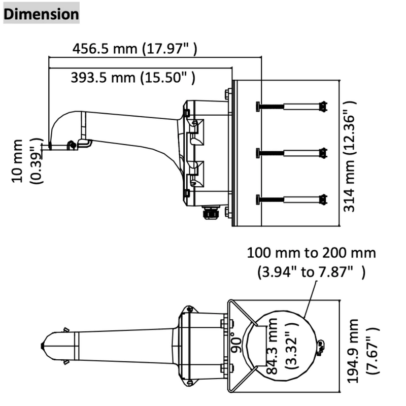 Wall-mount & Pole-mount PTZ Bracket with built-in 4G LTE & WiFi Connectivity - LINOVISION US Store