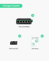 5 Ports DC12-48V Input Full Gigabit POE Switch with Voltage Booster - LINOVISION US Store