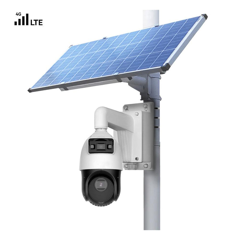 Commercial 4G LTE Solar Power Camera Kit with Dual-Lens 360° Linkage PTZ - LINOVISION US Store