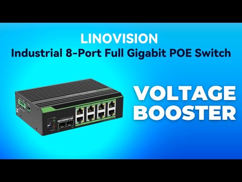 (POE-Switch1008-Solar) Industrial 8-Port Full Gigabit PoE Switch supports DC12-48V Input