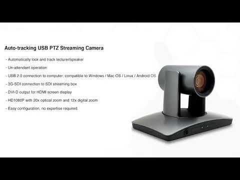 1080P 20x ONVIF Auto-Tracking USB2.0/HD-SDI/Ethernet IP PTZ Streaming Camera