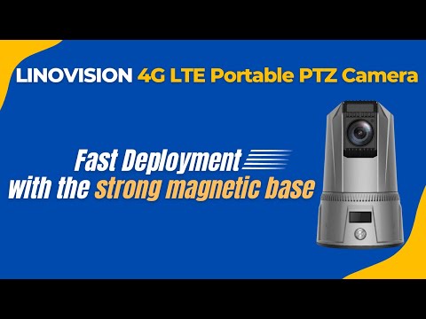 4G LTE Portable outdoor network PTZ Camera with built-in Battery