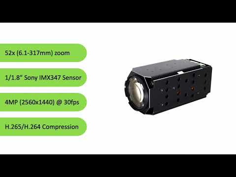 Module de caméra réseau Ultra Starlight de 4 mégapixels à zoom optique 52x